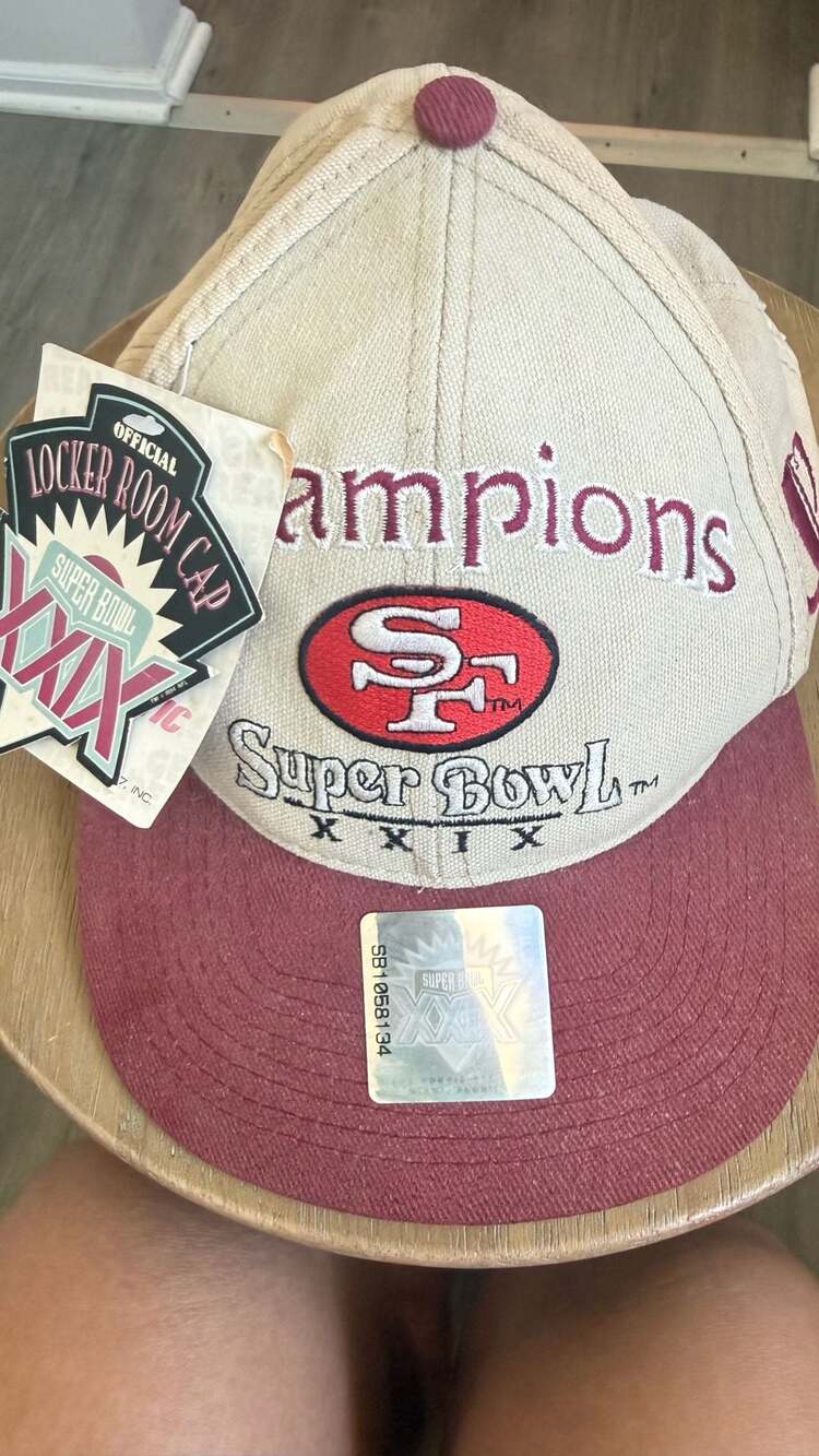 Vintage San Francisco 49ers Super Bowl XXIX Champions Logo Athletic Snapback Hat